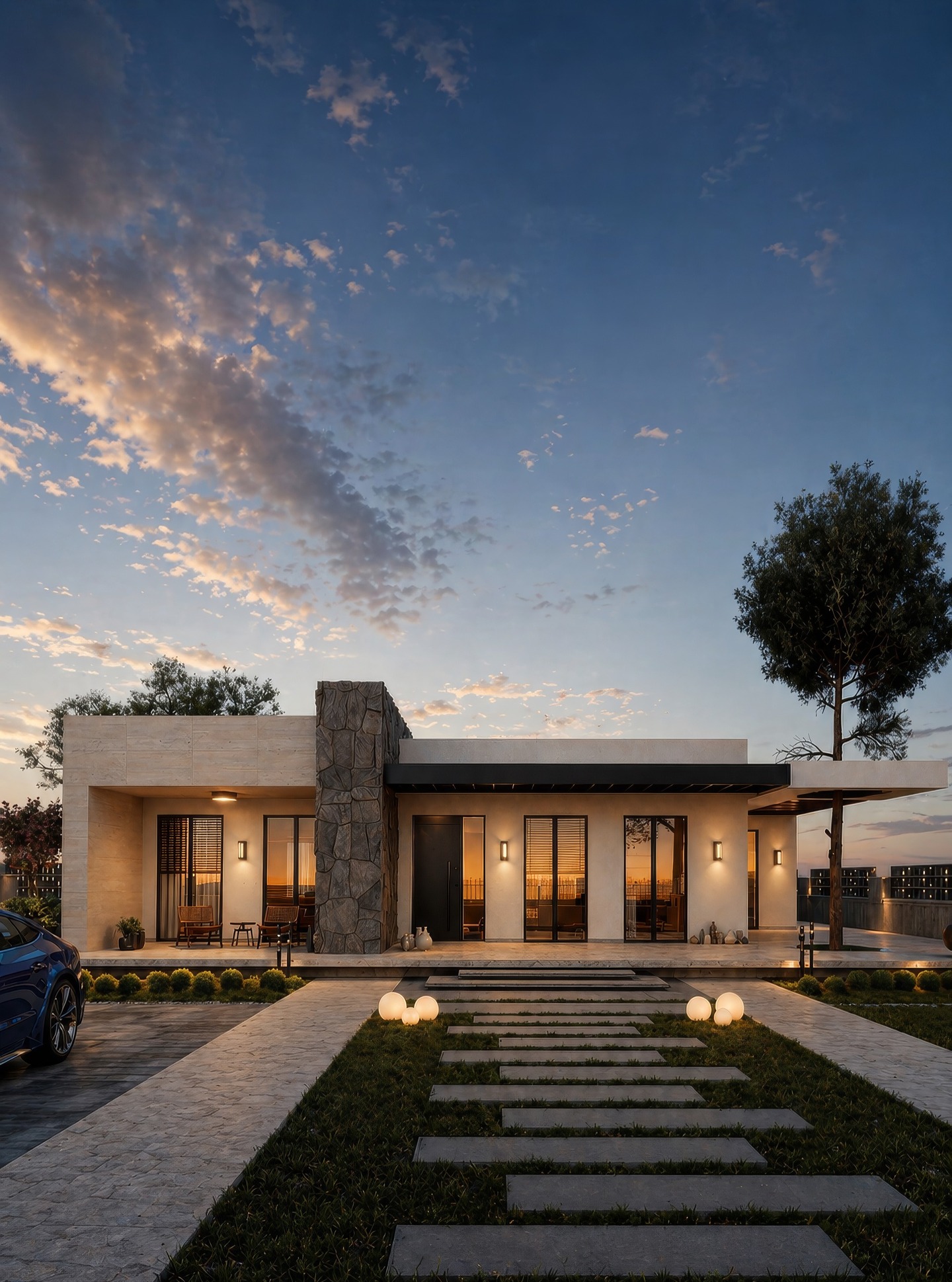 Villa · Dış cephe eğitim sahnesi